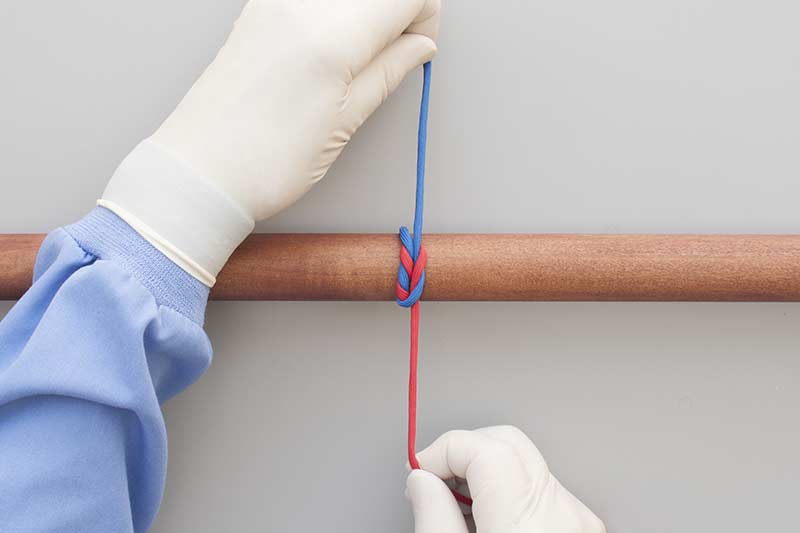 Animation: Tying the Two Handed Ligature, Pushing Technique Two Handed Ligature, Pushing Technique, Step-by-Step Animation